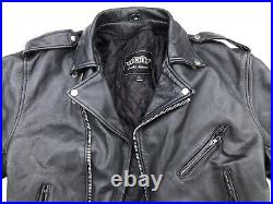 UNIK LEATHER MOTORCYCLE JACKET sz 36 MEDIUM Lace Sides, Zip Sleeves Vintage Coat