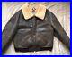 U. S Armed Forces B-6 Aviator Jacket Sheepskin Leather Vintage US 48 Made In USA