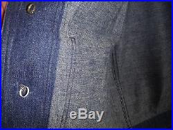 U. S. Navy Denim Shawl Jacket In Great Condition Size 40 Chest Super Clean Wwii