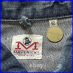 Ultra Rare White Tag vintage Maverick by Blue Bell Selvedge denim jacket 42 GUC