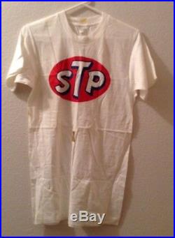 Unworn 1960's Vtg STP T Shirt Sz M NASCAR Drag Racin Dead Stock Print Both Sides