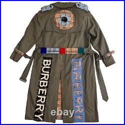 Upcycled Vintage Burberry Trench Coat by Cashmere Pop Size L Unisex