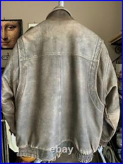 VETEMENTS TRIUM SPORT Bombardier Aerospace Leather Jacket Size L Made In Canada