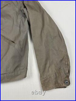 VINTAGE 1950s Flannel Lined Workwear Jacket L A3186