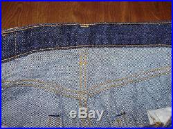 VINTAGE 1960's LEVIS BIG E SINGLE STITCH SELVEDGE BLUE JEANS maybe washed once