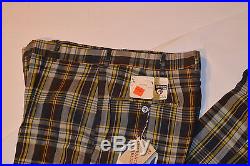 VINTAGE 1960s MADRAS PLAID PANTS! NEW WITH TAG! GUARANTEED TO BLEED! UNHEMMED 31