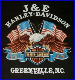 VINTAGE 1987 3D Emblem American Rebel Biker Harley Davidson 50/50 XL T Shirt WOW