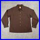 VINTAGE 50s Carson Pirie Scott Wool Flap Pocket Loop Collar Shirt XL Gabardine