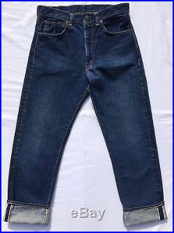 VINTAGE 60’s Levis Denim Jeans Big E Redlines Selvedge K Rivet Single Stitch