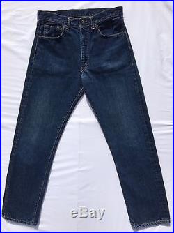 VINTAGE 60's Levis Denim Jeans Big E Redlines Selvedge K Rivet Single Stitch