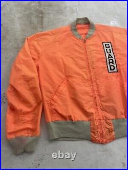 VINTAGE 60s 70s US Military Safety Orange Jacket A6791