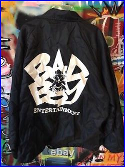 VINTAGE Bad Boy Entertainment Jacket XXL Diddy Biggie Rap Tee 90s Notorious BIG