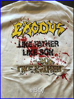 VINTAGE Exodus Spitting Image of a Man in Hell T-Shirt from 1989, Size M, 50/50