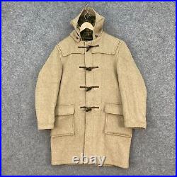VINTAGE Gloverau Duffle Coat Mens Size US 40 EU 50 AU Large Beige Wool A5204