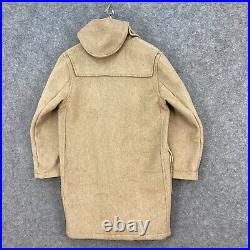 VINTAGE Gloverau Duffle Coat Mens Size US 40 EU 50 AU Large Beige Wool A5204