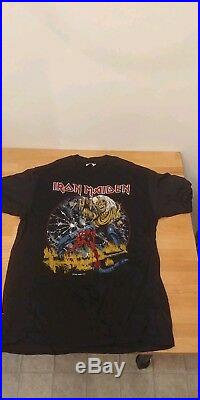 VINTAGE IRON MAIDEN Number Of The Beast Tour 1982-83 Black T-shirt Men's Medium