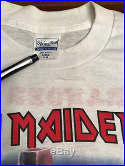 VINTAGE Iron Maiden T-Shirt, Make my Day Stranger in a Strange Land, Size L