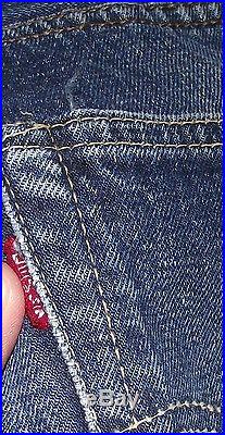Vintage Levis 501 Big E Denim Selvedge Red Line Jeans Pants 31 X 29 USA L@@k