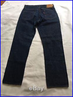 Vintage Levi's 501 Redline Jeans No Big E 35/33 Actual Excellent Condition Dark