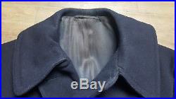 VINTAGE NAVAL CLOTHING FACTORY pea coat MENS L MILITARY ISSUED 10 BUTTON