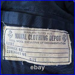 VINTAGE ORIGINAL 1940's USN US NAVY PEA COAT SIZE 40 CLOTHING SUPPY DEPOT