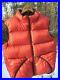 VINTAGE RED FEATHERED FRIENDS RED DOWN VEST MEN’s X-L RIP STOP OUTER NYLON