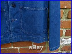 VINTAGE US NAVY Shawl Collar JACKET Denim Jeans WWII Dungaree Trouser 33x33