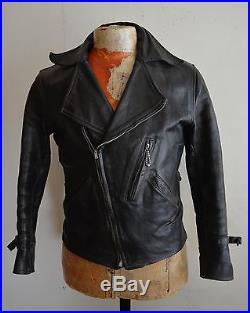VINTAGE VERY RARE! 1930s BALL N' CHAIN TALON HORSEHIDE LEATHER MOTORCYCLE JACKET