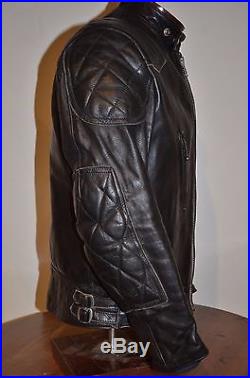 Vintage Very Rare! Mint Lewis Leathers Cafe Racer Leather Motorcycle Jacket 40