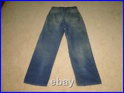 VINTAGE WWll US NAVY Denim Jeans Sailor Dungaree Trouser Uniform 32 x 31