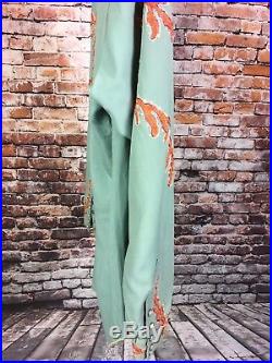 VTG 1950's Western Pearl Snap Up Shirt Long Sleeve Seafoam Green No Tag Gab