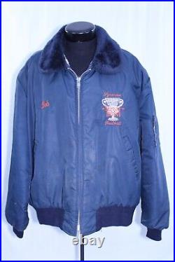 VTG 1988 Syracuse Football Sugar Bowl Jacket Coat Bob Wear Guard Made USA XL NY