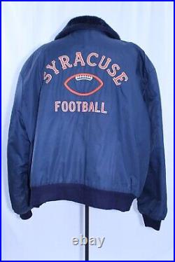VTG 1988 Syracuse Football Sugar Bowl Jacket Coat Bob Wear Guard Made USA XL NY