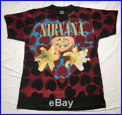 VTG 1993 Nirvana Heartshaped Box Concert Tour T Shirt Justin Bieber XL Rare