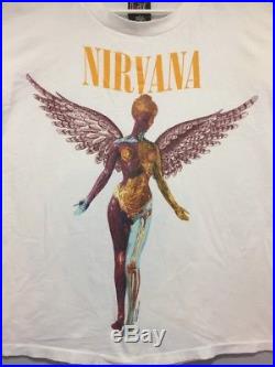VTG 1993 Nirvana In Utero Concert Tour T Shirt Giant Tag Sz L/XL Grunge Cobain