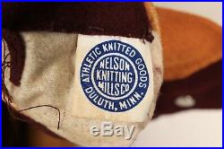 VTG 40s NELSON KNITTING MILLS Wool Leather Letterman Varsity Jacket USA Mens L