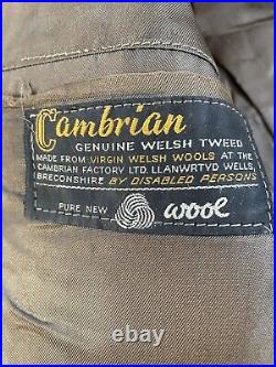 VTG 50s Men's Cambrian Welsh Tweed Riding Car Coat Jacket? Blazer 44 Chest