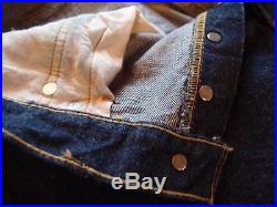 VTG 60's Levis 501 s Indigo Selvedge Redline Denim Jeans Big E 66-68 33 x 30