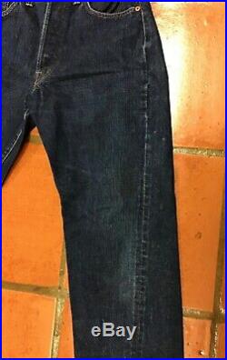 VTG 60s LEVIS 501 Dark Blue Indigo Jeans Big E Redline Selvedge #6 XX 31 /31