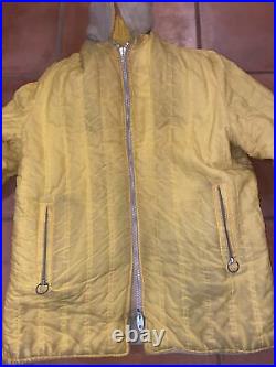 VTG 70s Rare Hudson Bay Blanket Reversible Coat Jacket Lined Hooded Sz XL