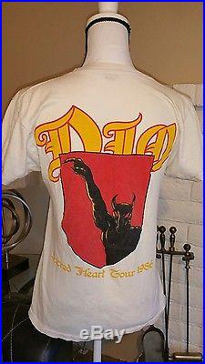 Vtg 80s 1986 Dio Sacred Heart Soft Thin Rock Metal Concert Tour T Shirt Medium
