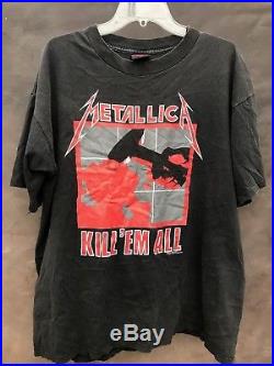 VTG 90s TRUE Metallica Kill Em All Brockum USA Original Thrash Metal T Shirt XL
