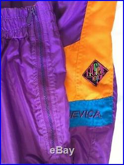VTG Authentic Nevica Men's Ski Suit 2 Piece Size M Multicolor Circa 80 Defect