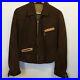 VTG Californian 1930s Two Tone Ball Chain Suede Leather Motorcycle Jacket NOS