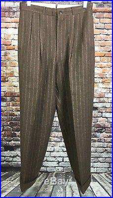 VTG Clarks Men's Pinstripe Two Piece Suit Clothes Everywhere Brown 1940s-50s