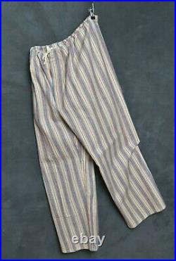 VTG FRENCH FLANNEL Men M PAJAMAS SUIT SHIRT PANT Workwear Chore Hobo SELVAGE