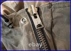 VTG Filson All Season Waxed Cotton Tin Cloth Raincoat Jacket 70s 80s Sz L