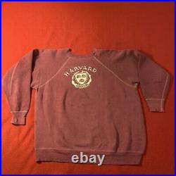 VTG Harvard Champion Runner Sweatshirt 60s Vintage 1960s XL (fits Like L Or M)