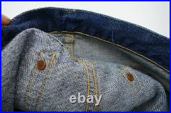 VTG Levis 501 Big E Selvedge Jeans Leather Patch Hidden Rivets 1950s Sz 30 x 28