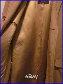 VTG Men's Overcoat 100% Mongolian Cashmere Amalgamated Clothing Camel Trench L